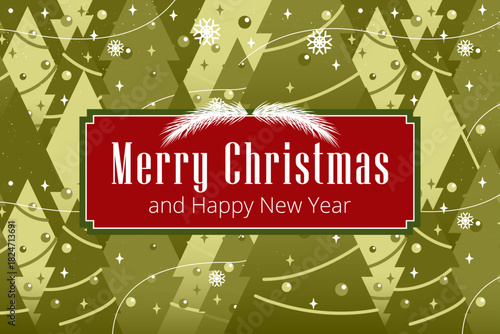 Christmas background with golden Christmas lights. Happy New Year 2026 and Merry Christmas card, banner and poster design.
