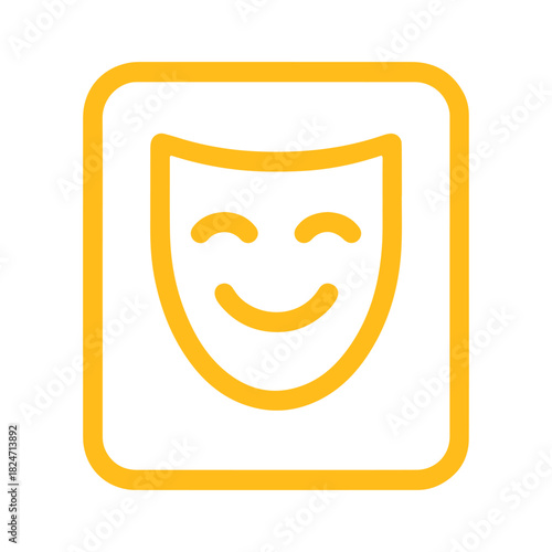 theater mask sign icon, color vector, on a white background
Vector sign icon