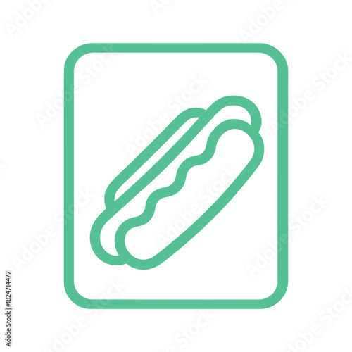 hot dog sign icon, color vector, on a white background
Vector sign icon