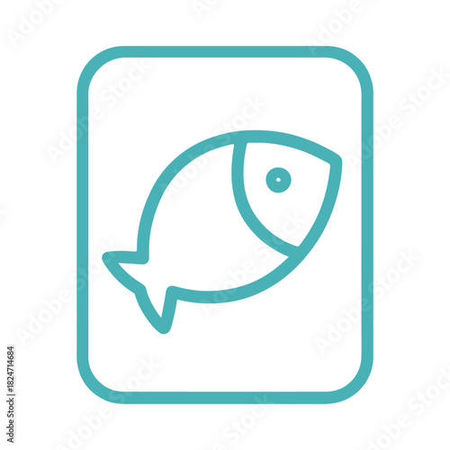 fish sign icon, color vector, on a white background
Vector sign icon