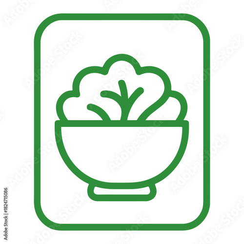 salad sign icon, color vector, on a white background
Vector sign icon