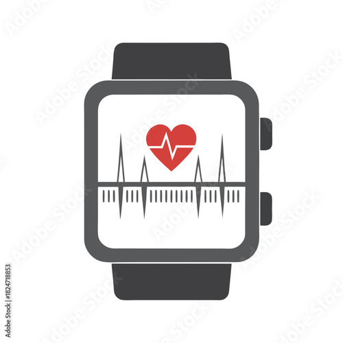 A vintagestyle cardiac monitor displays a heartbeat tracing within the heart shape on screen