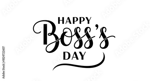 Happy boss's day greeting card design vector illustration for boss appreciation and recognition day