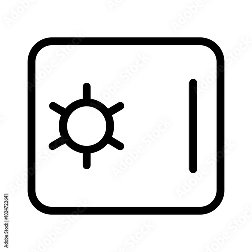 Modern safe icon for banking security solution