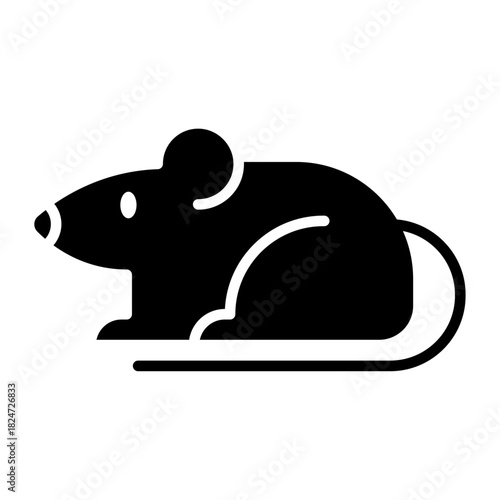 Icono de roedor. Animal, rata. Ilustración vectorial
