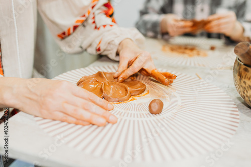 Female Hands Sculpting Clay – Traditional Pottery Workshop Art