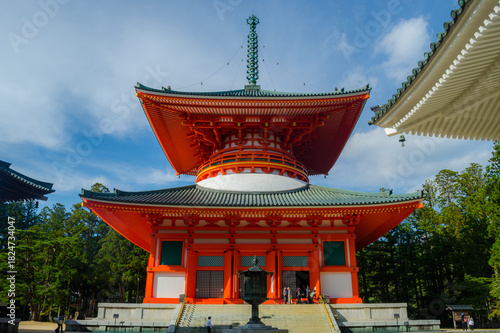 Photography Buddhist temple in Kōya, Japan