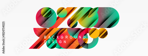 Abstract colorful ribbon design. Dynamic shapes create modern background, suitable for banners or presentations. Vivid hues offer visual interest.