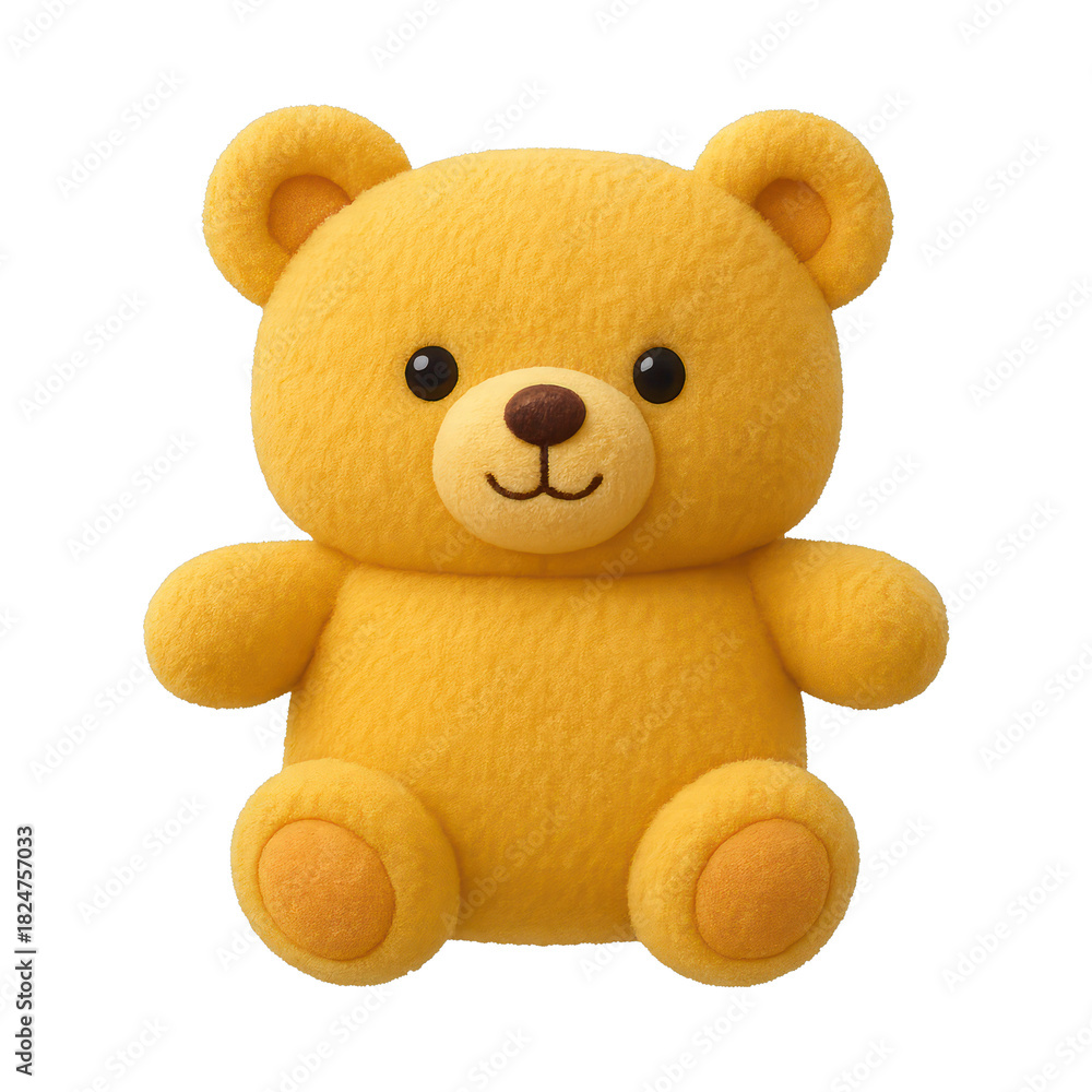 Fototapeta premium PNG Cute plush teddy bear illustration.