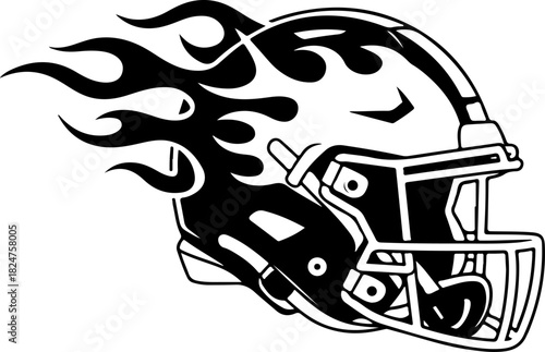 American football helmet vector illustration showing protective sports equipment