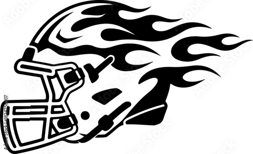 American football helmet vector illustration showing protective sports equipment