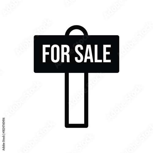 for sale board solid icon vector design good for web or mobile app