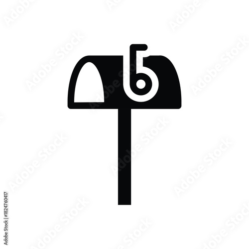 mailbox solid icon vector design good for web or mobile app