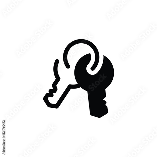 keys solid icon vector design good for web or mobile app