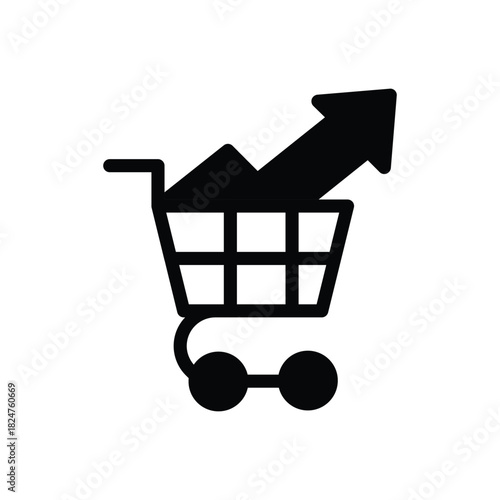 increase sales solid icon vector design good for web or mobile app
