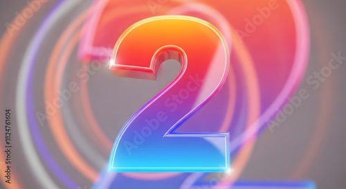 Abstract colorful number vector background with swirling waves and bright flowing patterns