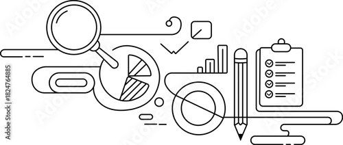 Business analysis and strategy with data visualization and search tools