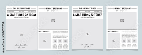 Birthday Newspaper Template – Editable Printable Birthday News Template