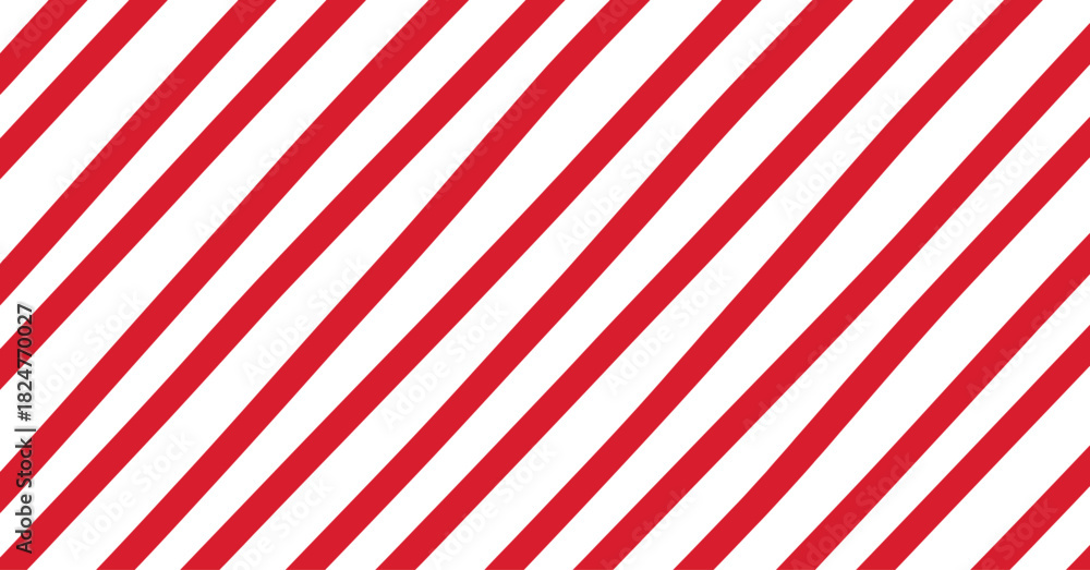 Fototapeta premium Red and White Diagonal Stripes Pattern for Caution and Warning Designs
