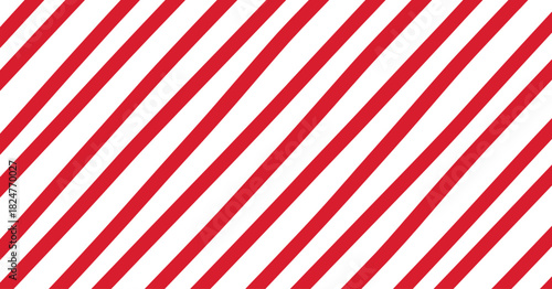 Red and White Diagonal Stripes Pattern for Caution and Warning Designs