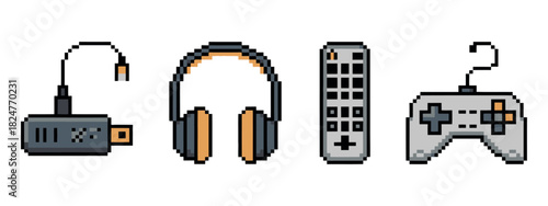 Pixel Art Gaming Controller and Accessories Set