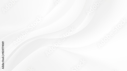 Elegant White Abstract Background with Smooth Flowing Lines and Subtle Gradients