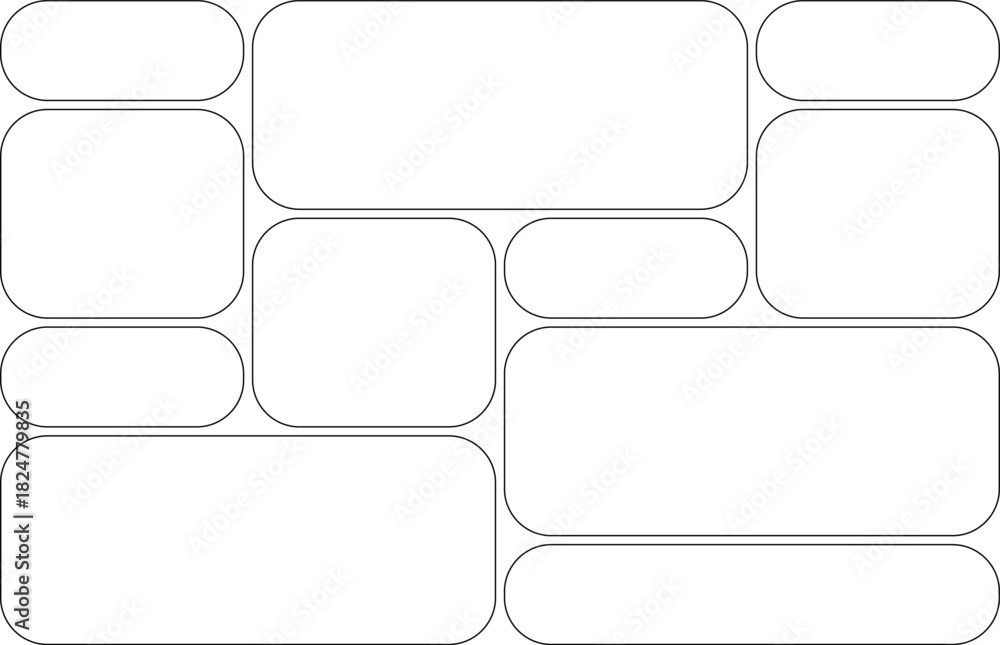 Fototapeta premium Abstract Layout A Dynamic Composition of Rectangular Blocks for Creative Designs and Conceptual Arrangements