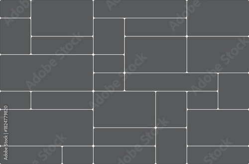 Geometric Abstract Composition A Modern, Minimalist Design in Gray Tones for Backgrounds and Patterns