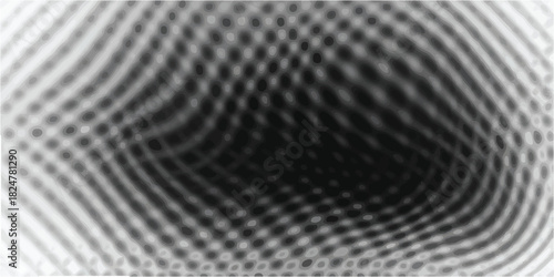 Abstract black and white metal surface texture pattern design with lines and light curve motion digital technology illusion