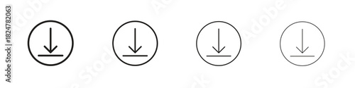 Download icons vector logo illustration simple design. Web UI design.