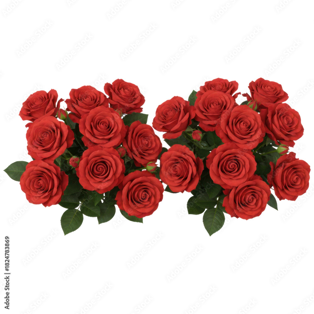 Obraz premium Vibrant red roses bouquet floral arrangement home decor lush setting close-up beauty and love
