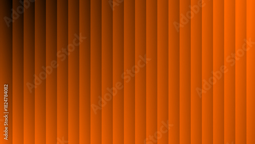 orange striped background, Warm Orange Panel: Vertical 3D Strips with Smooth Light Gradient.