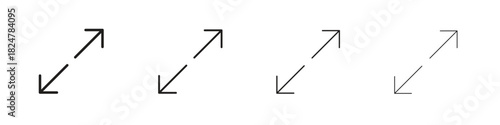 Expand icons vector logo illustration simple design. Web UI design.
