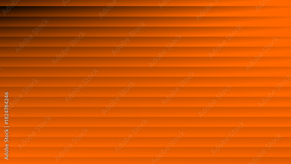 Obraz premium orange striped background, Horizontal Orange Panels: Abstract 3D Stripes with Smooth Light Gradient