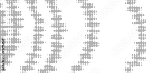 Top view of wavy curved and straight railways isolated on white background. Set of railroad tracks with rails and ties. Transportation infographic. Seamless vector illustrations.