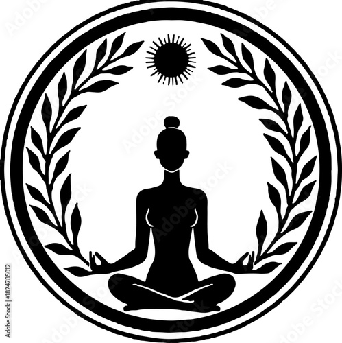 Flame Aura Meditation Silhouette Yoga Spiritual Art