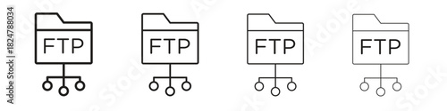 FTP icons vector logo illustration simple design. Web UI design.