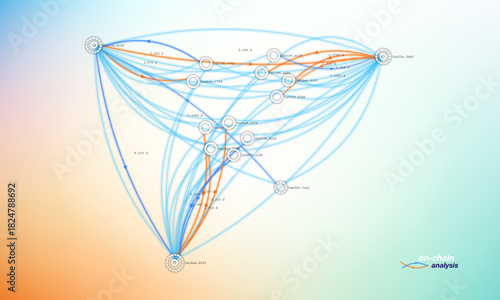 On-chain analysis map showing crypto wallet flow, sybil detection cluster and blockchain transaction visualization. Ideal for crypto analytics, cybersecurity, AML, fraud detection, data intelligence
