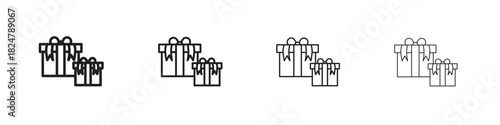 Gifts icons vector logo illustration simple design. Web UI design.