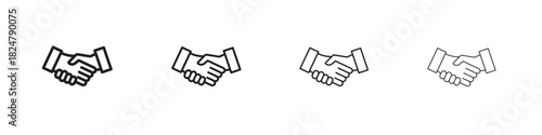 Handshake icons vector logo illustration simple design. Web UI design.