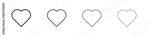 Heart icons vector logo illustration simple design. Web UI design.