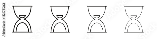 Hourglass end icons vector logo illustration simple design. Web UI design.