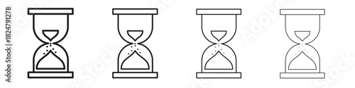 Hourglass icons vector logo illustration simple design. Web UI design.