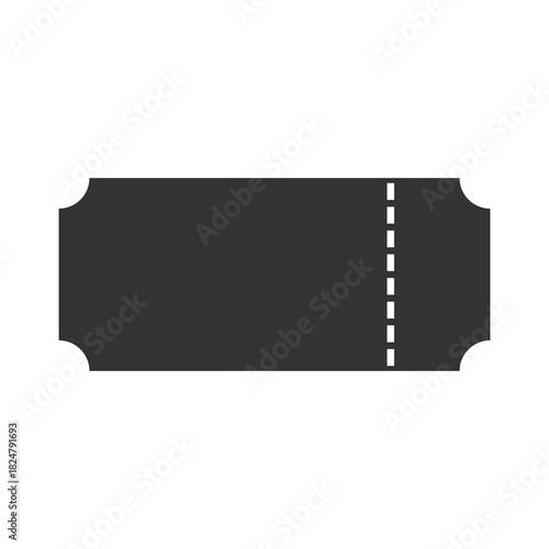 Simple ticket icon isolated on transparent background