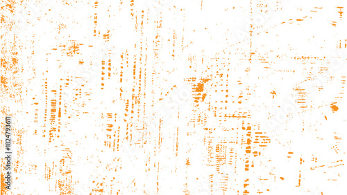 Distressed orange paint on white background for grunge texture effect