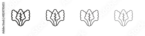 Lettuce icons vector logo illustration simple design. Web UI design.