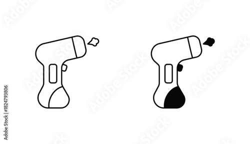 Hair Steamer Oitline Icon Design Stock With White Background