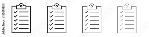 List check icons vector logo illustration simple design. Web UI design.
