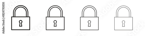 Lock icons vector logo illustration simple design. Web UI design.