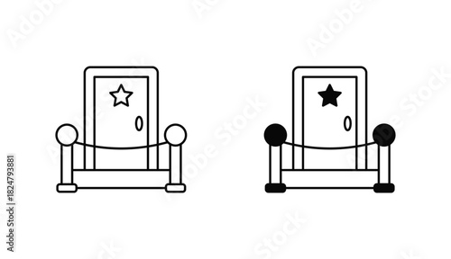VIP room Oitline Icon Design Stock With White Background